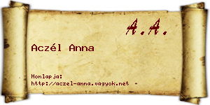 Aczél Anna névjegykártya